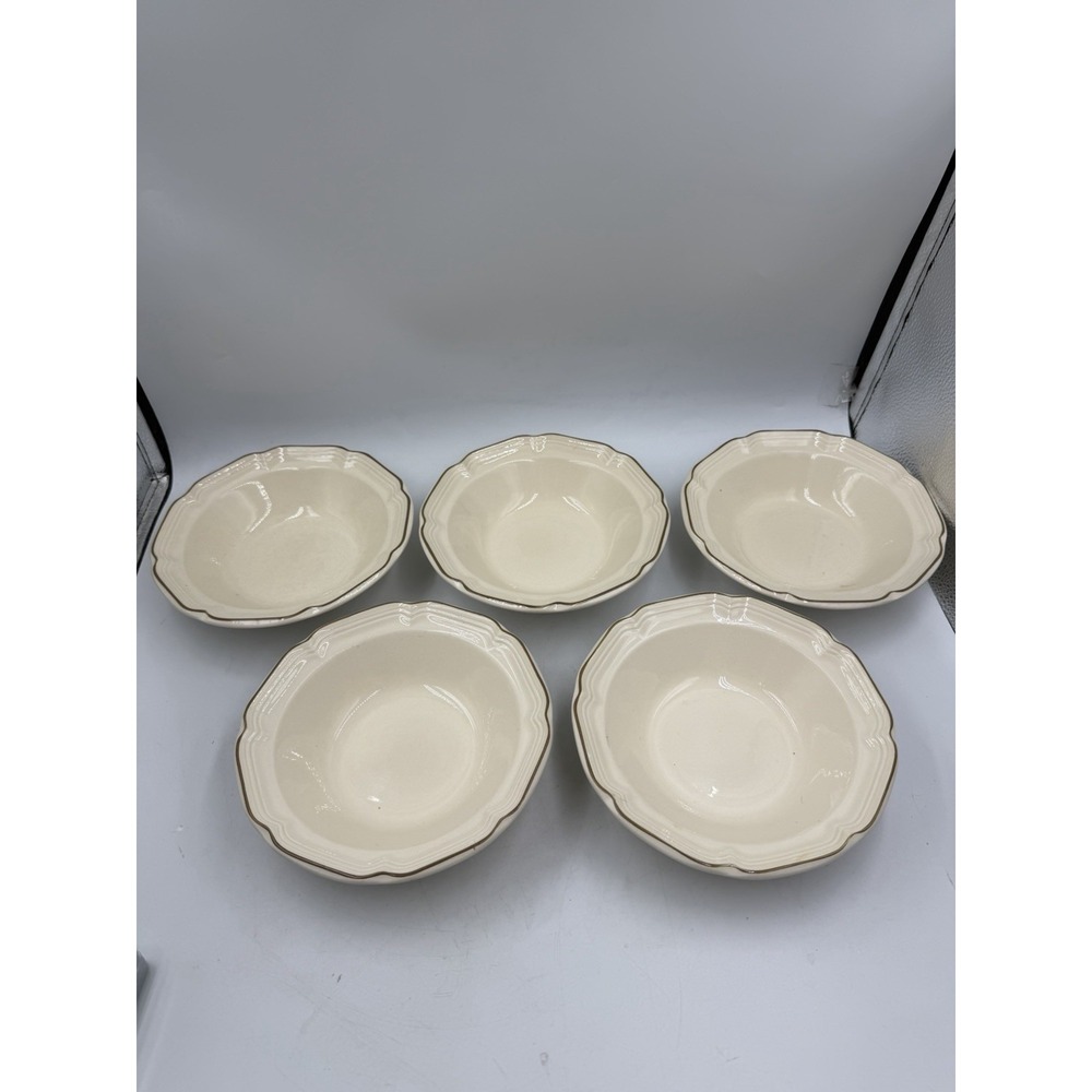 (5) Sangostone 9.25 inch Serving Bowl Butterfly II Pattern Sango Korea Stoneware